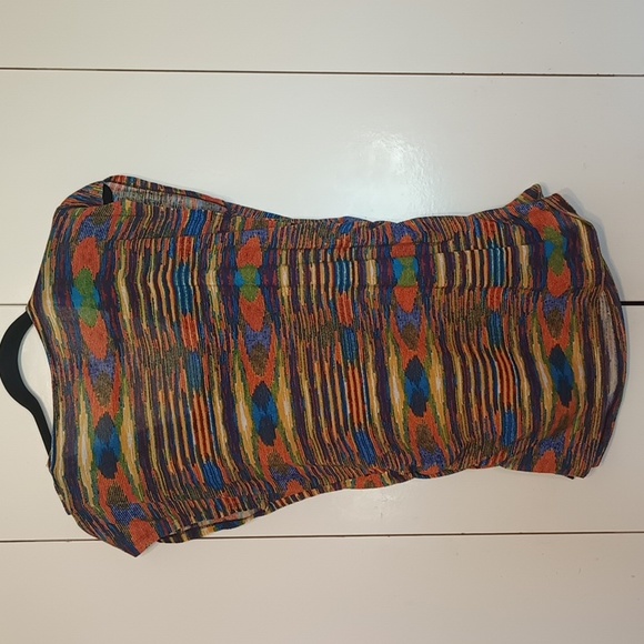 No Boundaries Rainbow Cowl Neck Casual Dress Shirt Blouse - Picture 2 of 3